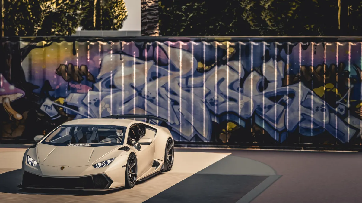 Gelber Lamborghini parkt in der Innenstadt – Traumwagen für viele junge Autobegeisterte in Deutschland