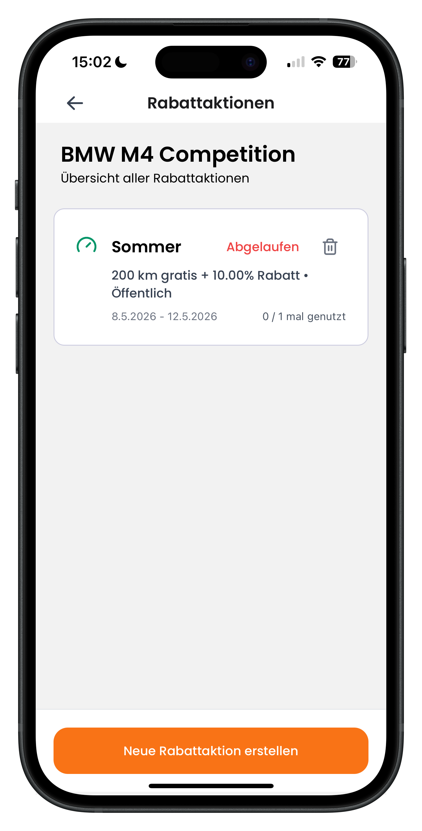 Übersicht aller Rabattaktionen für die BMW M4 Competition mit einer abgelaufenen Sommer-Aktion