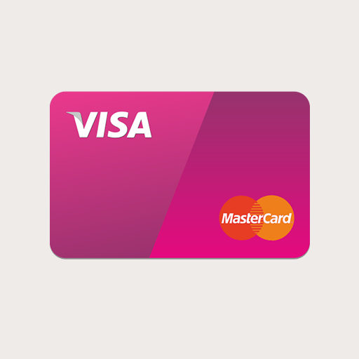 Kreditkarten-Symbol für Visa, Mastercard und American Express