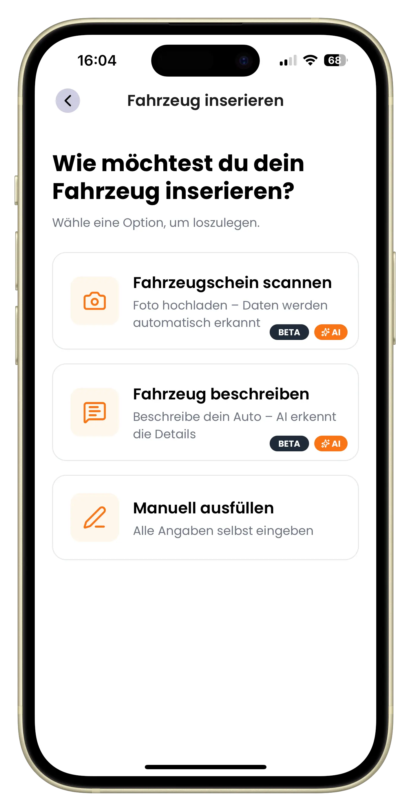Inserats-Flow mit AI