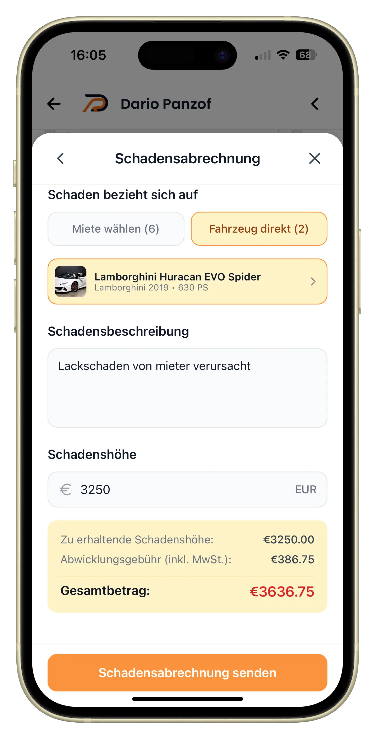 Schadensabrechnung