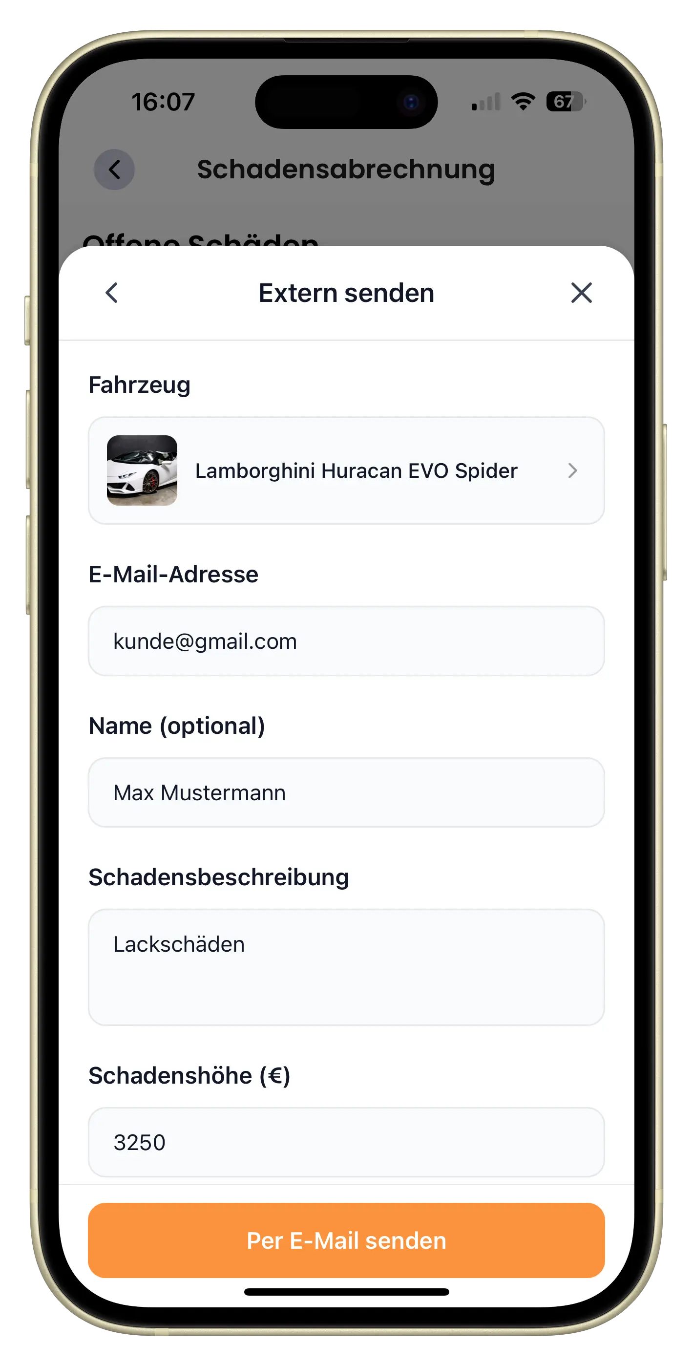 Externe Schadensabrechnung