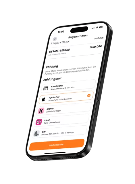 Zahlungsansicht als Mockup