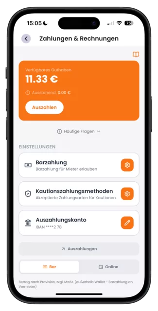 Guthaben: Vermieter zahlen sich selbst aus, jede Zahlung mit Beleg