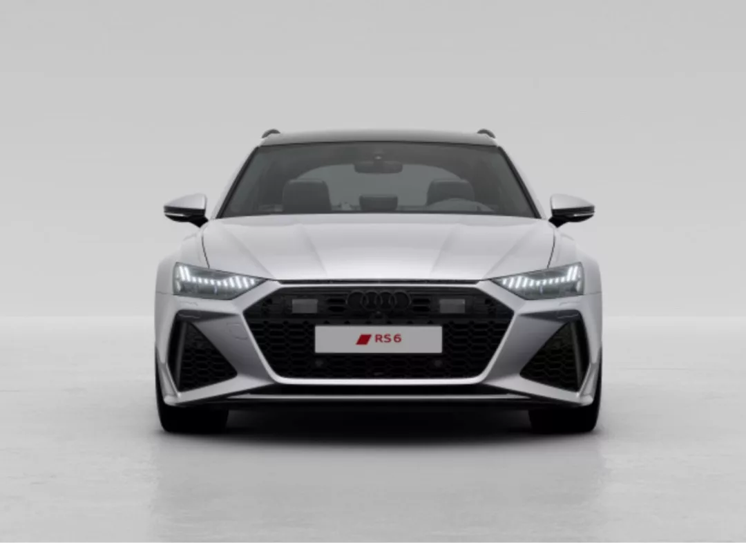 Audi RS6 2025 in Silber mieten - Frontansicht