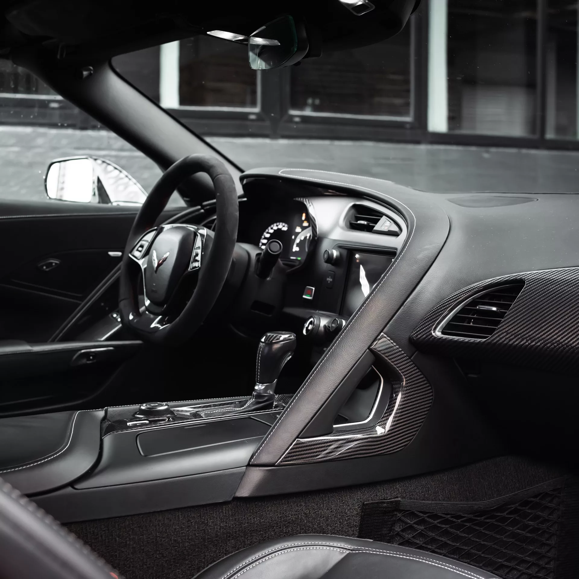 Corvette C7 Grand Sport ZR1 Innenraum mit Sportlenkrad mieten