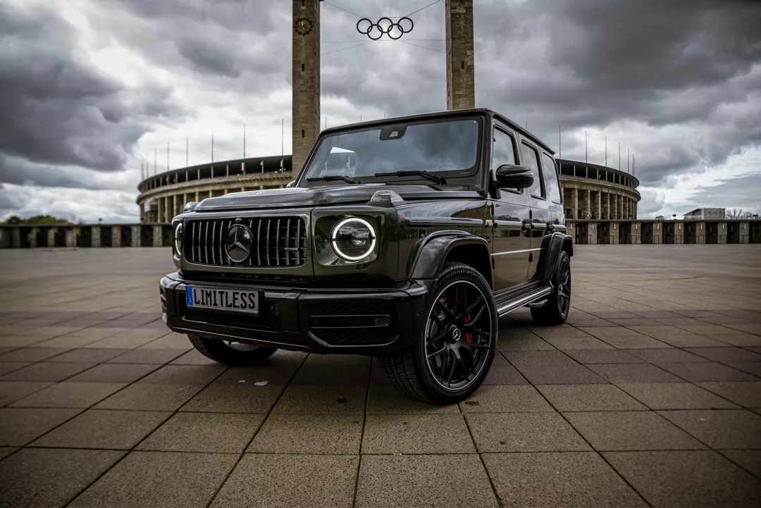 Mercedes-Benz G63 AMG Olivgrün 2024 mieten SUV G-Klasse G 63 Hochzeitsauto Sportwagen