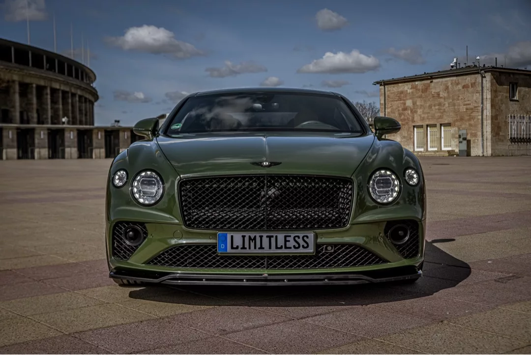Bentley Continental GT in Grün Frontansicht mieten